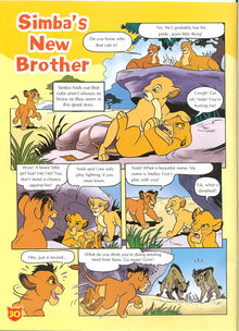 The first page of Simba's New Brother.