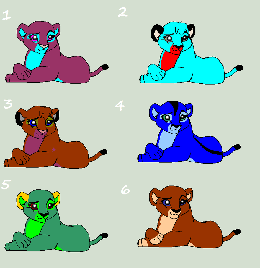 lionesses innaturals colors adoptz-open