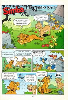 The first page of The Cheeky Bird.
